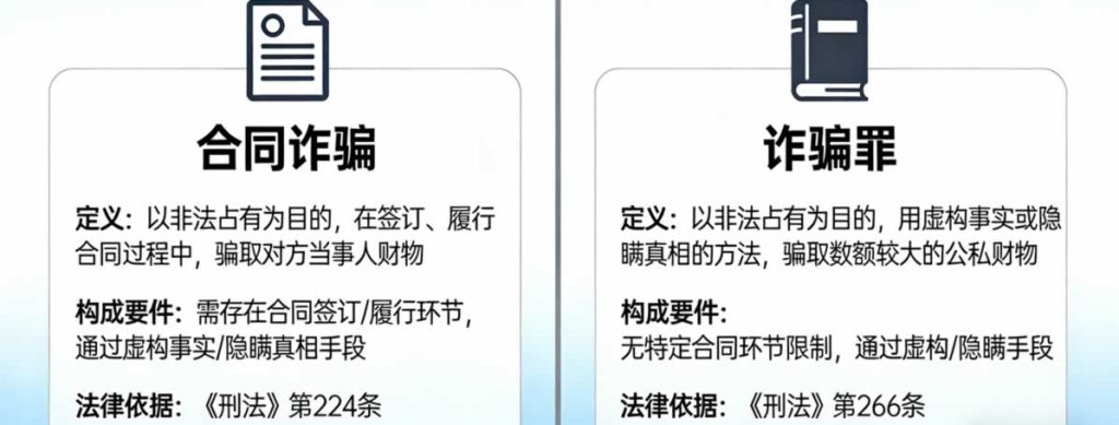 诈骗罪与合同诈骗罪的区分
