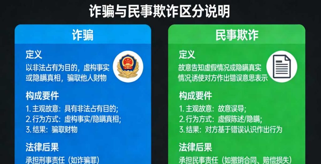 刑事诈骗与民事欺诈并非对立关系